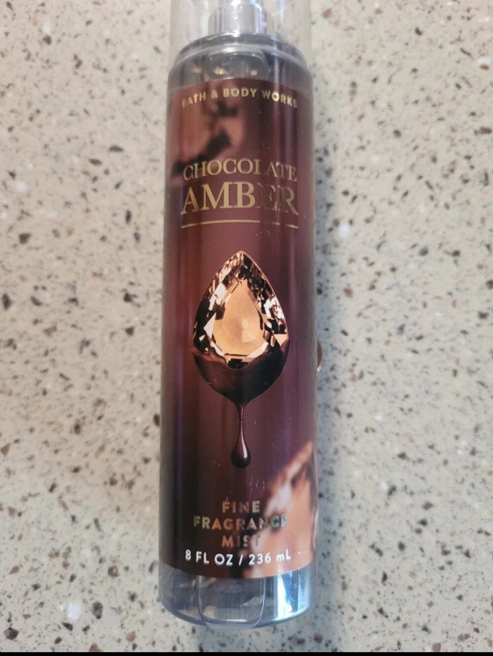 2 Bath & Body Works CHOCOLATE AMBER Fine Fragrance Body Mist 8oz Each.Fragranc